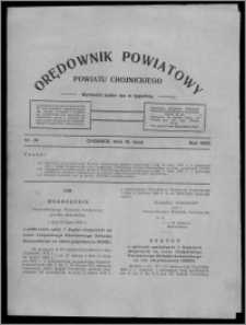Orędownik Powiatowy Powiatu Chojnickiego : wychodzi jeden raz w tygodniu 1930.07.19, nr 26