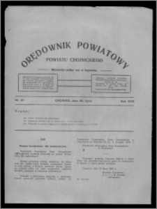Orędownik Powiatowy Powiatu Chojnickiego : wychodzi jeden raz w tygodniu 1930.07.26, nr 27