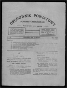 Orędownik Powiatowy Powiatu Chojnickiego : wychodzi jeden raz w tygodniu 1930.08.02, nr 28