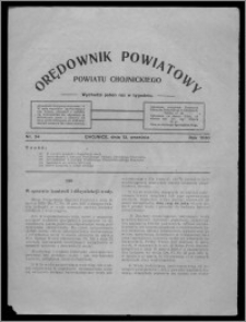 Orędownik Powiatowy Powiatu Chojnickiego : wychodzi jeden raz w tygodniu 1930.09.13, nr 34