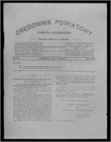 Orędownik Powiatowy Powiatu Chojnickiego : wychodzi jeden raz w tygodniu 1930.11.01, nr 40