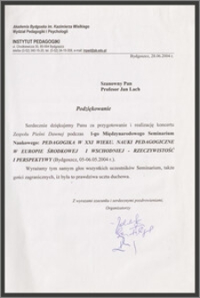 I Międzynarodowe Seminarium Naukowe