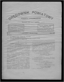Orędownik Powiatowy Powiatu Chojnickiego : wychodzi jeden raz w tygodniu 1931.02.28, nr 8