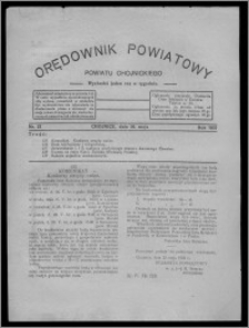 Orędownik Powiatowy Powiatu Chojnickiego : wychodzi jeden raz w tygodniu 1931.05.30, nr 21