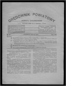 Orędownik Powiatowy Powiatu Chojnickiego : wychodzi jeden raz w tygodniu 1931.07.11, nr 27