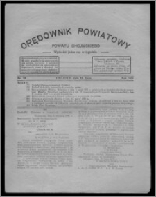 Orędownik Powiatowy Powiatu Chojnickiego : wychodzi jeden raz w tygodniu 1931.07.18, nr 28
