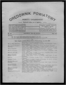 Orędownik Powiatowy Powiatu Chojnickiego : wychodzi jeden raz w tygodniu 1931.08.29, nr 34