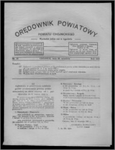 Orędownik Powiatowy Powiatu Chojnickiego : wychodzi jeden raz w tygodniu 1931.09.26, nr 37