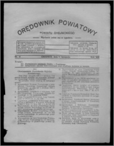 Orędownik Powiatowy Powiatu Chojnickiego : wychodzi jeden raz w tygodniu 1931.11.07, nr 41
