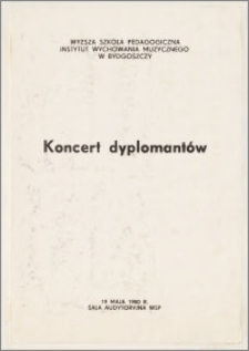 Koncert dyplomantów : program