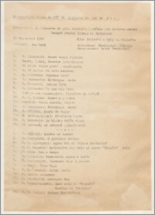 Programo de la koncerto de pola studenta kontfioro pri antikva muziko Zespół Pieśni Dawnej el Bydgoszcz