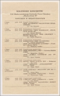 XXI Międzynarodowy Festiwal Pieśni Chóralnej