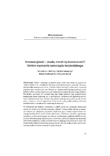 Innowacyjność – moda, trend czy konieczność? Istotne wyzwanie samorządu terytorialnego