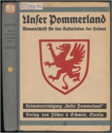 Unser Pommerland : Illustrierte Monatsschrift für heimatliche Literatur und Kultur, Kunst und Wissenschaft, für wirtschaftliches Leben und Volkswohlfahrtspflege 1936, Jg. 21