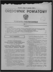 Orędownik Powiatowy Powiatu Chojnickiego 1939.01.11, nr 1