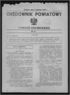 Orędownik Powiatowy Powiatu Chojnickiego 1939.04.05, nr 13
