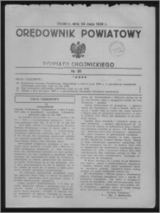 Orędownik Powiatowy Powiatu Chojnickiego 1939.05.24, nr 20
