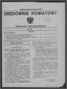 Orędownik Powiatowy Powiatu Chojnickiego 1939.06.23, nr 25