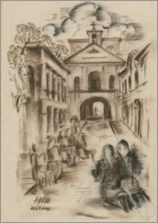 Przed Ostrą Bramą w Wilnie