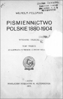 Piśmiennictwo polskie 1880-1904. T. 3