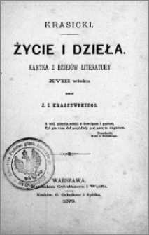 Krasicki : życie i dzieła : kartka z dziejów literatury XVIII wieku