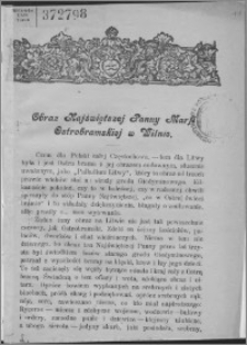 Obraz Najświętszej Panny Marji Ostrobramskiej w Wilnie