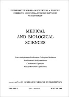 Medical and Biological Sciences 2008, T. XXII, nr 3
