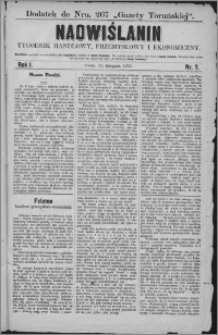 Nadwiślanin : tygodnik handlowy, przemysłowy i ekonomiczny 1873, R. 1 nr 7