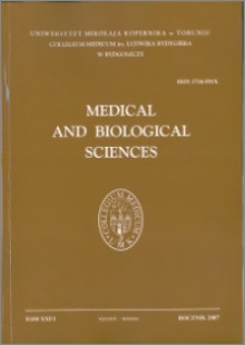 Medical and Biological Sciences 2007, T. XXI, nr 1
