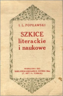 Szkice literackie i naukowe