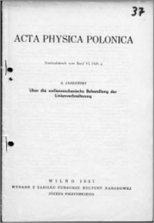 Über die wellenmechanische Behandlung der Linienverbreiterung