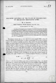Magnetic Rotation of the Plane of Polarization of Broadened Resonance Lines