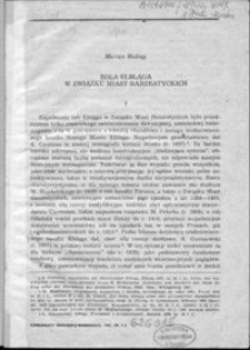 Rola Elbląga w Związku Miast Hanzeatyckich