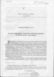 Plany reformy zakonu krzyżackiego w Prusach z 1492 roku
