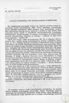 Zasada Kopernika we współczesnej kosmologii