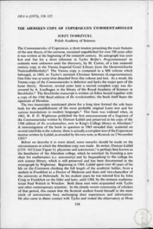 The Aberdeen copy of Copernicus's Commentariolus