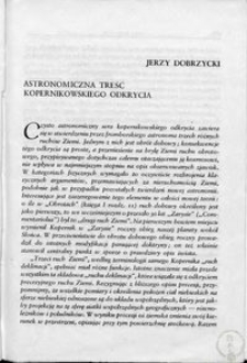 Astronomiczna treść kopernikowskiego odkrycia