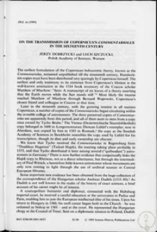 On the transmission of Copernicus's Commentariolus in the sixteenth century