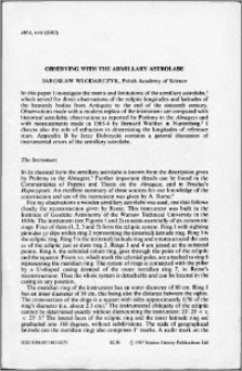 Observing with the Armillary Astrolabe