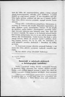 Szczerość w sztukach pięknych a światopogląd katolicki