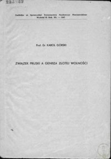 Związek Pruski a geneza złotej wolności
