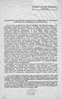 Zastosowanie kalendarza przyrostów drzewnych do ustalania chronilogii wczesnego średniowiecza