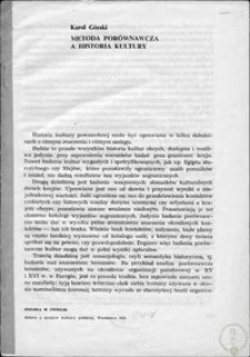 Metoda porównawcza a historia kultury