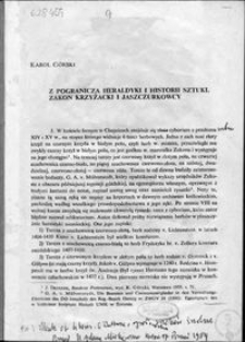 Z pogranicza heraldyki i historii sztuki : Zakon Krzyżacki i Jaszczurkowcy