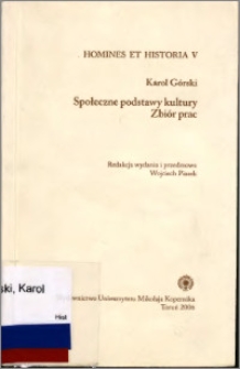 Społeczne podstawy kultury : zbiór prac