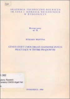 Generatory CMOS drgań harmonicznych pracujące w trybie prądowym