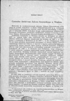 Centralne Archiwum Zakonu Krzyżackiego w Wiedniu