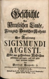 Geschichte der Preußischen Lande königlisch-polnischen Antheils..., t. 2