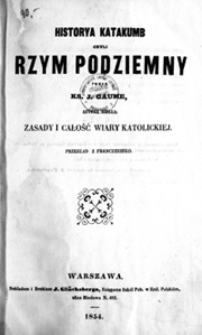 Historia katakumb czyli Rzym podziemny