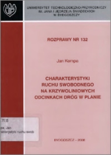 Charakterystyki ruchu swobodnego na krzywoliniowych odcinkach dróg w planie